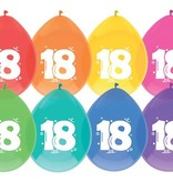 Ballonnen 18 Jaar - 8 Stuks
