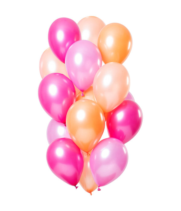 Ballonnen Peachy Pink Metallic Premium - 15 Stuks