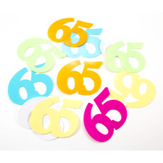 65 Jaar Tafelconfetti XL multikleur