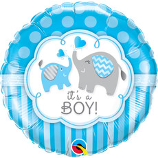 Folieballon It's A Boy Blauw Olifant - 45 cm