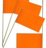 Oranje zwaaivlaggetjes papier - 50 stuks