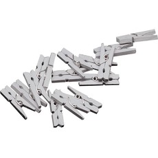 Miniknijpers Hout Zilver - 20 Stuks