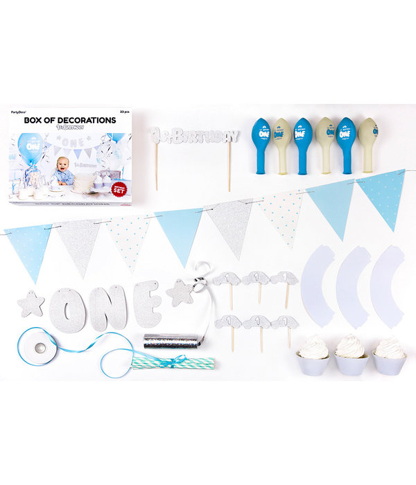 Feestpakket 1e Verjaardag Blauw