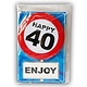 Happy Age Kaart Button - 40 Jaar