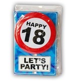 Happy Age Kaart Button - 18 Jaar
