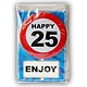 Happy Age Kaart Button - 25 Jaar