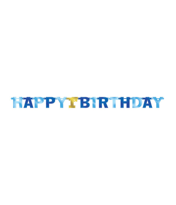 Letter Banner 1st Birthday blauw