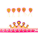 Verjaardagskroon stof Leeftijden 1 tot 5 Meisje