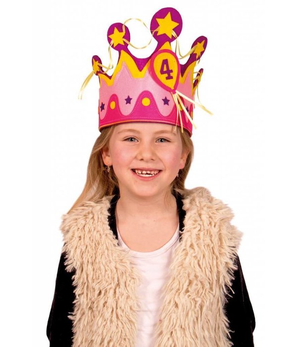 Verjaardagskroon stof Leeftijden 1 tot 5 Meisje