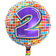 2 jaar Birthday Blocks folieballon - 43 cm