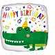 Folieballon Happy Birthday Krokodil - 43 cm