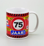 Leeftijd mok verkeersbord 75 jaar