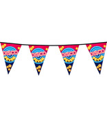 Vlaggenlijn Disco Party Plastic - 6 Meter