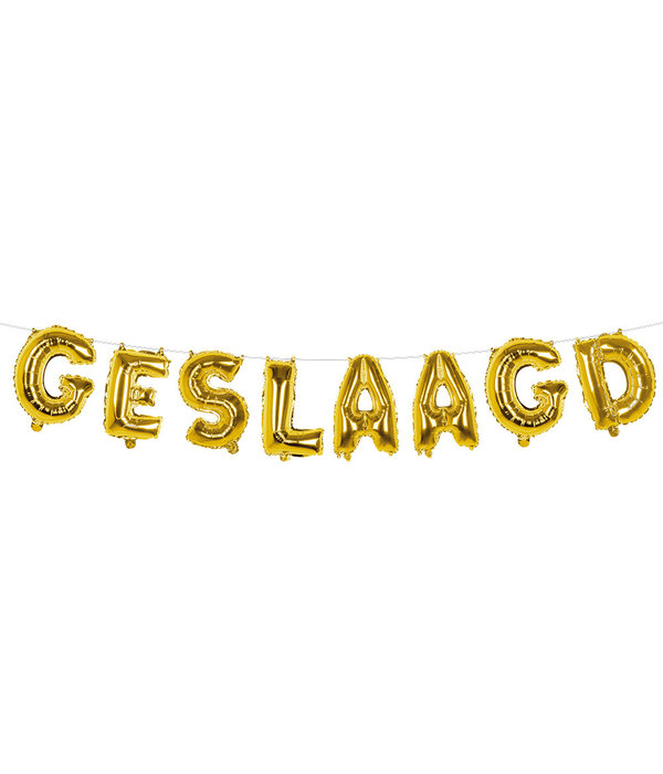 Folieballonslinger 'GESLAAGD' (4m)