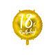 Folieballon 18th Birthday goud (45cm)