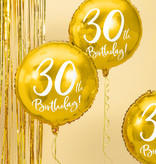Folieballon 30th Birthday goud (45cm)