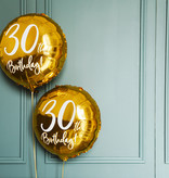 Folieballon 30th Birthday goud (45cm)