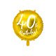 Folieballon 40th Birthday goud (45cm)