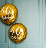 Folieballon 40th Birthday goud (45cm)