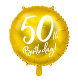 Folieballon 50th Birthday goud (45cm)