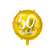 Folieballon 50th Birthday goud (45cm)