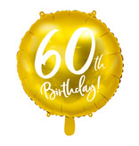 Folieballon 60th Birthday goud (45cm)