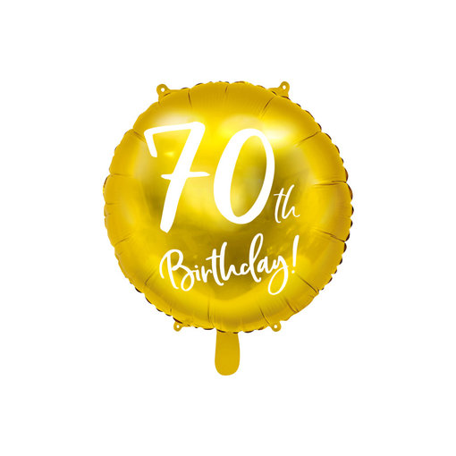 Folieballon 70th Birthday goud (45cm)