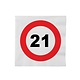 16 Servetten verkeersbord 21 jaar