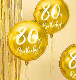 Folieballon 80th Birthday goud (45cm)