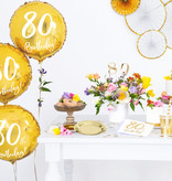 Folieballon 80th Birthday goud (45cm)