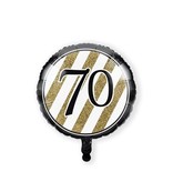 Folieballon '70' Black & Gold