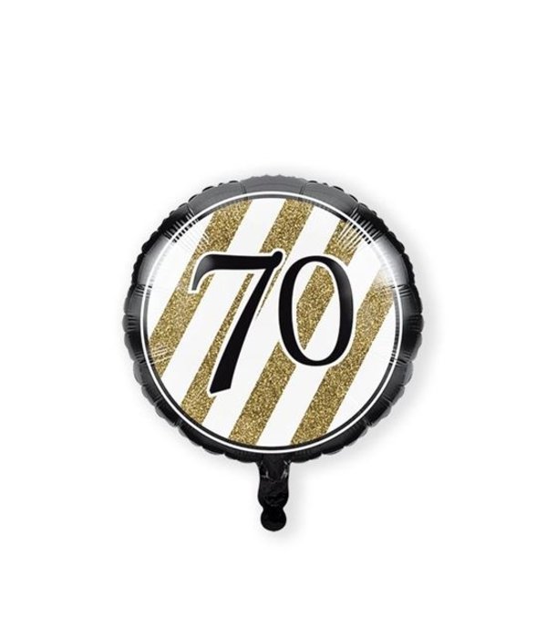 Folieballon '70' Black & Gold