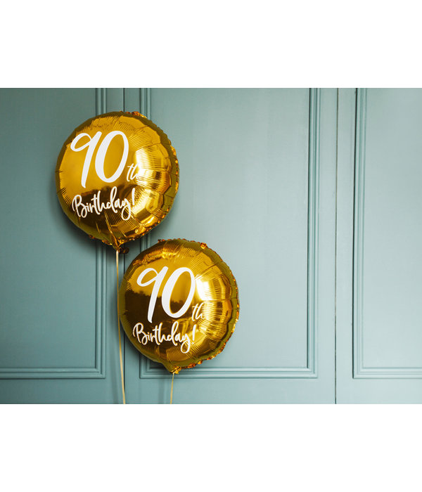 Folieballon 90th Birthday goud (45cm)