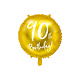Folieballon 90th Birthday goud (45cm)