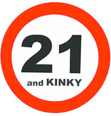 Wanddecoratie verkeersbord 21 jaar