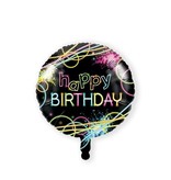 Folieballon Happy Birthday Neon - 46 cm