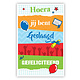Feestelijke wenskaart 'Hoera jij bent geslaagd, gefeliciteerd'