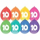 Ballonnen 10 jaar mix kleuren