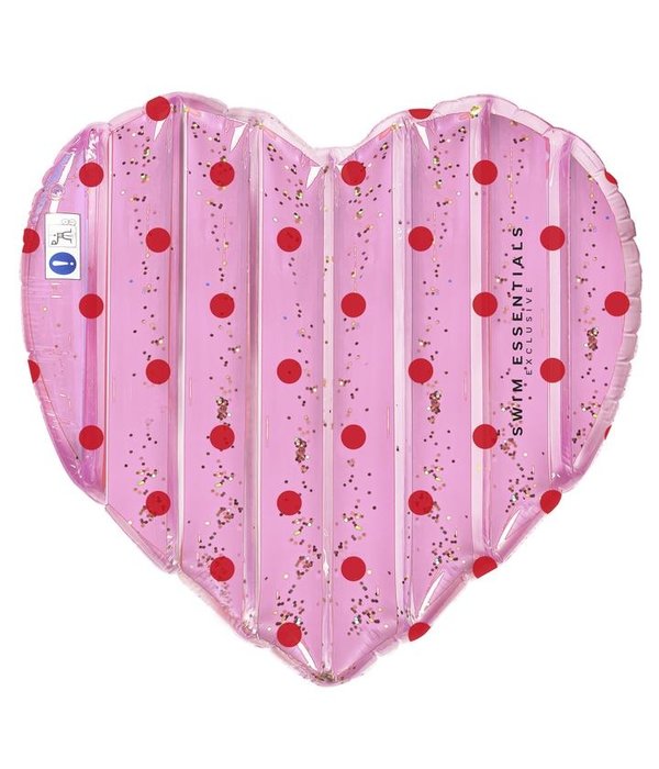 Roze Glitter Hart Luchtbed