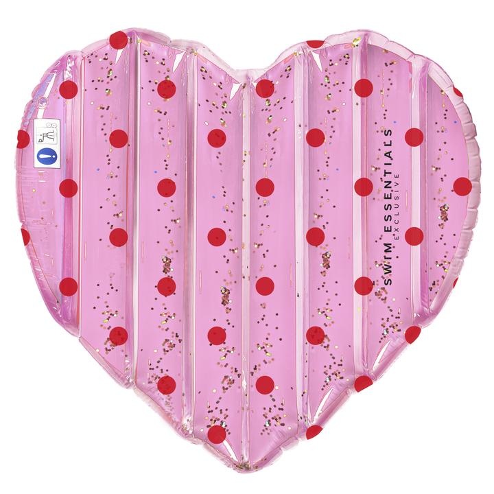 Roze Glitter Hart Luchtbed 