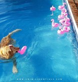 Roze Opblaas Flamingo Bekerhouder