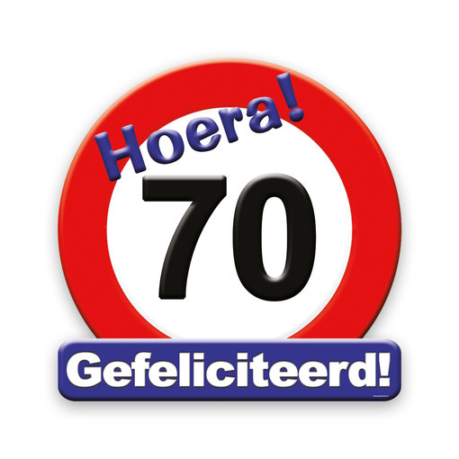 Huldeschild Hoera 70 Jaar