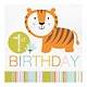 Servetten "1st Birthday" Tijger - 16 Stuks