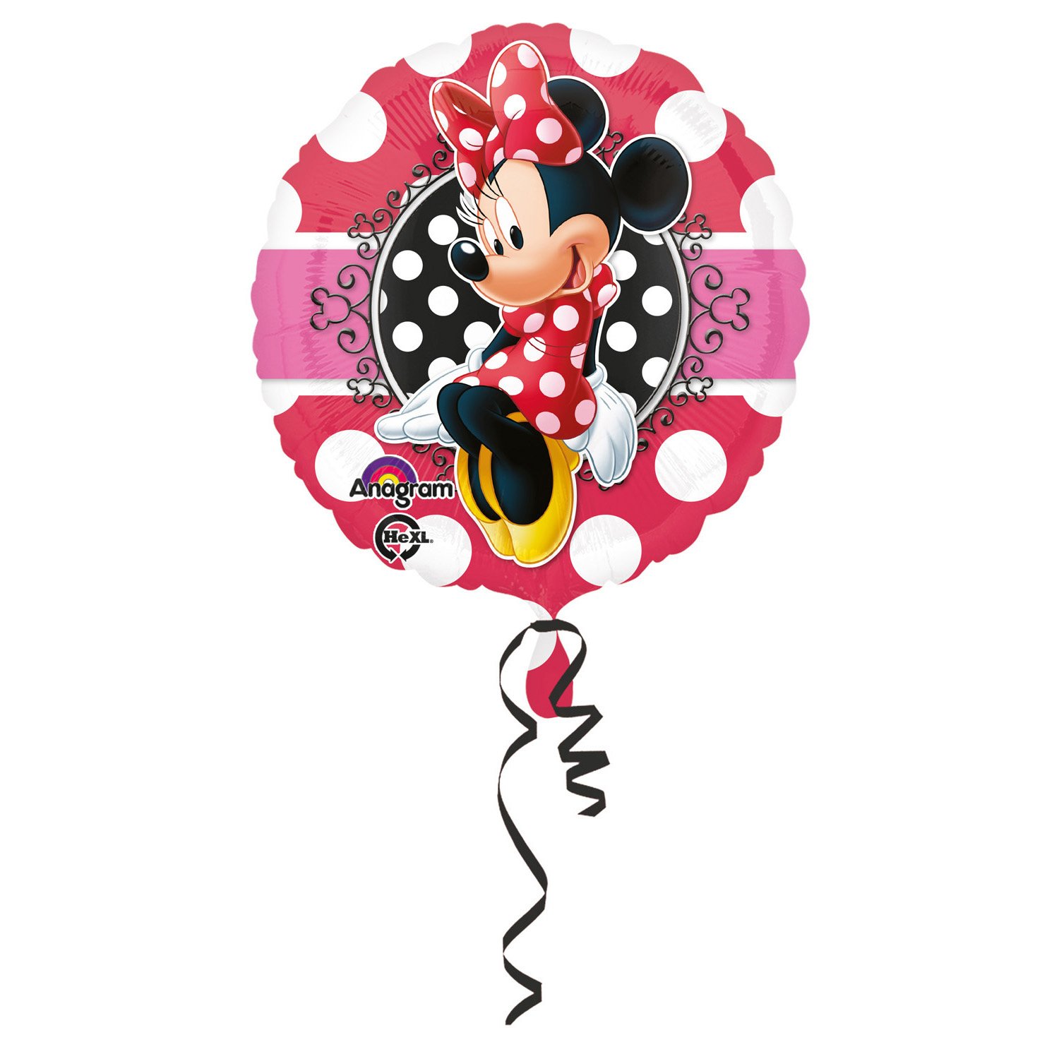 Folieballon Minnie Mouse Stippen Rond - 43 cm
