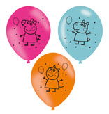 Ballonnen Peppa Pig - 6 Stuks