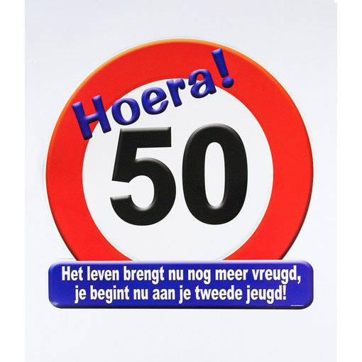 Huldeschild Hoera 50 Jaar