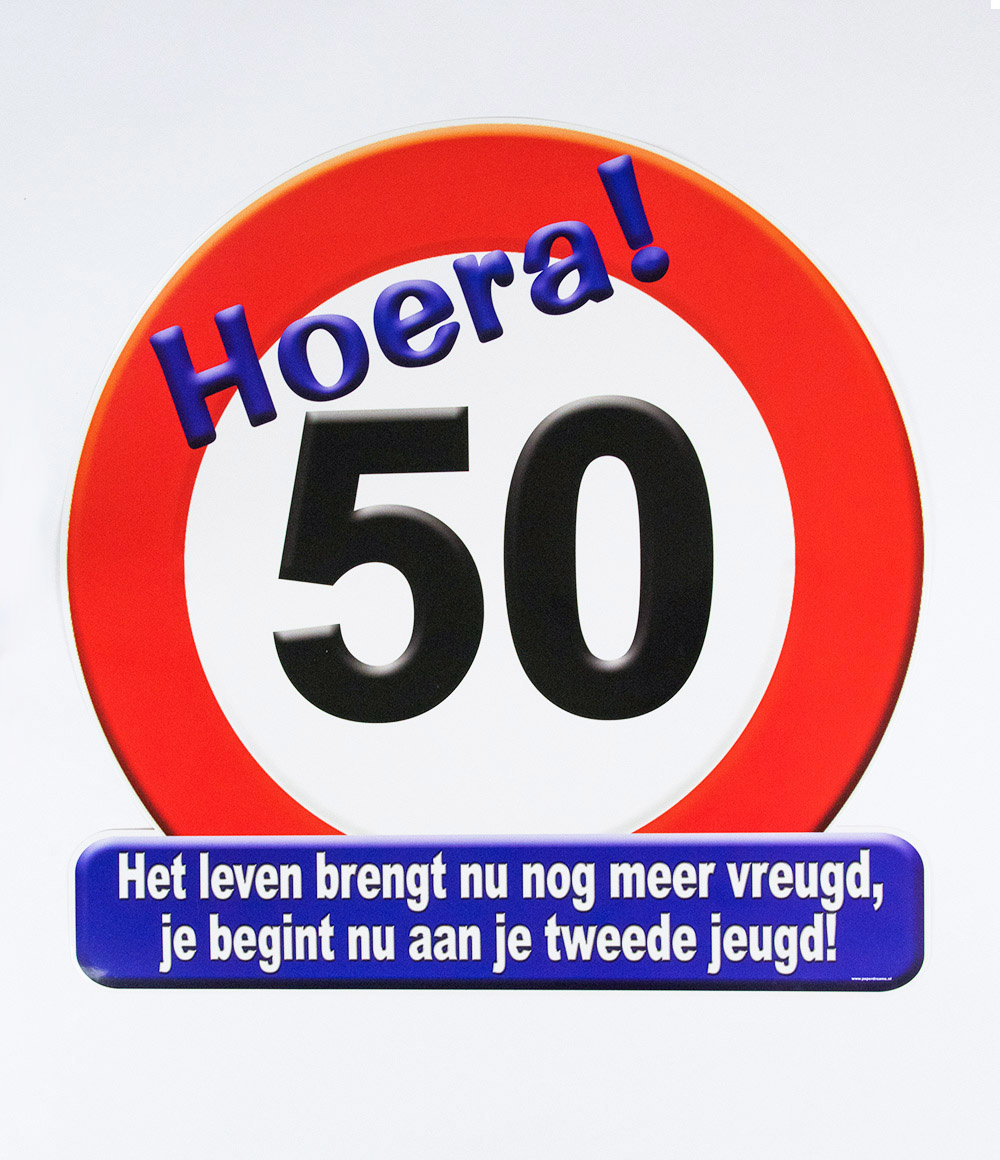Groet vleet deelnemen Huldeschild Hoera 50 Jaar - Feestbazaar.nl