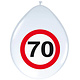 Ballonnen Verkeersbord 70 Jaar - 8 Stuks