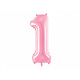 Folieballon cijfer 1 roze 86cm