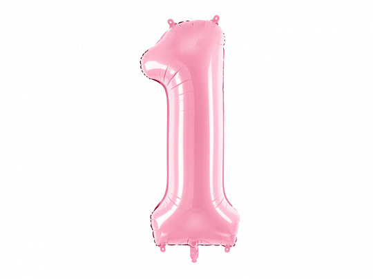 Folieballon cijfer 1 roze 86cm